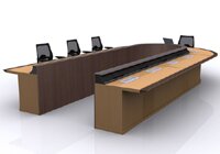 U型實(shí)木會(huì)議臺(tái)HYT-A06